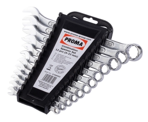 Zestaw kluczy płasko-oczkowych 6-22mm 12 szt. PROMA