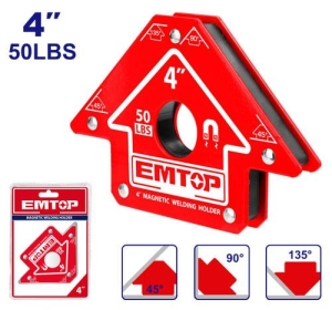Spawalniczy kątownik magnetyczny 102 x 155 x 17,4 mm, udźwig  22.7 kg EMWH50042 EMTOP