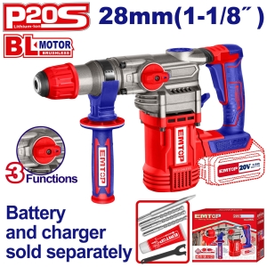Młoto-wiertarka akumulatorowa 4.5J 20V P20S ELRH20288 SOLO EMTOP