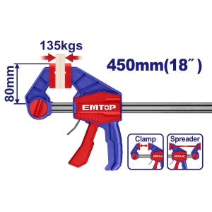 Ścisk stolarski 80x450mm ECLPQ80181 EMTOP