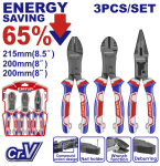 Zestaw szczypiec 3 szt. INDUSTRIAL 65% EPLS2351 EMTOP