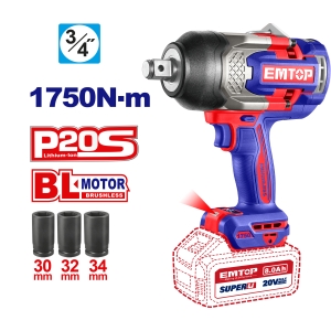 Klucz udarowy aku. 3/4" 20V P20S 1750NM SOLO EMTOP