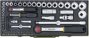 Zestaw kluczy nasadowych Proxxon 1/2 i 1/4 cala [56 cz.] 